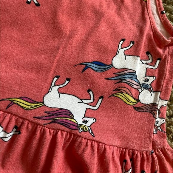 H&M Kids Girls Sleeveless Unicorn Playground Dress-multicolor-Size 6X/7-GUC - Picture 5 of 6